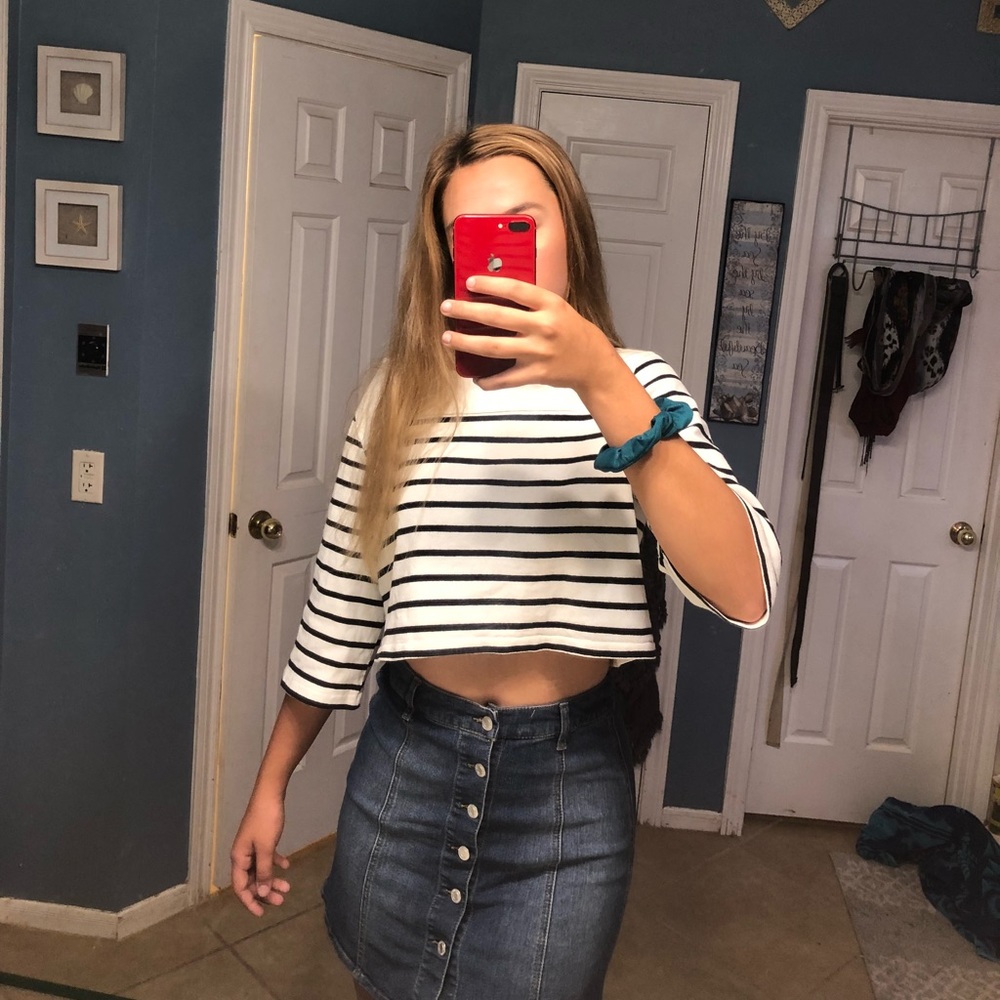 Striped Crop Top